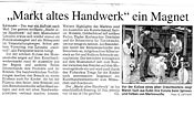 „Markt altes Handwerk“ ein Magnet, Kieler Nachrichten Juli 2006