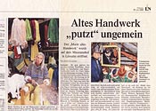 „Altes Handwerk putzt ungemein“, Lübecker Nachrichten Juli 2005